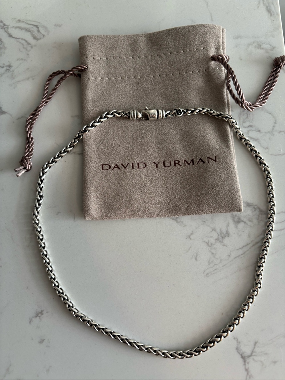 David Yurman Sterling Silver Wheat Chain Necklace - Silver